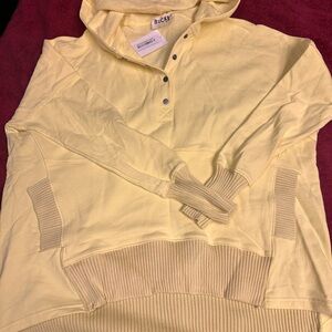 BUCKETLIST bright Yellow oversized hoodie.